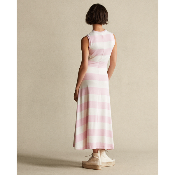 Striped Sleeveless Dress Polo Ralph Lauren in Bathpink/ Deckwash White 4