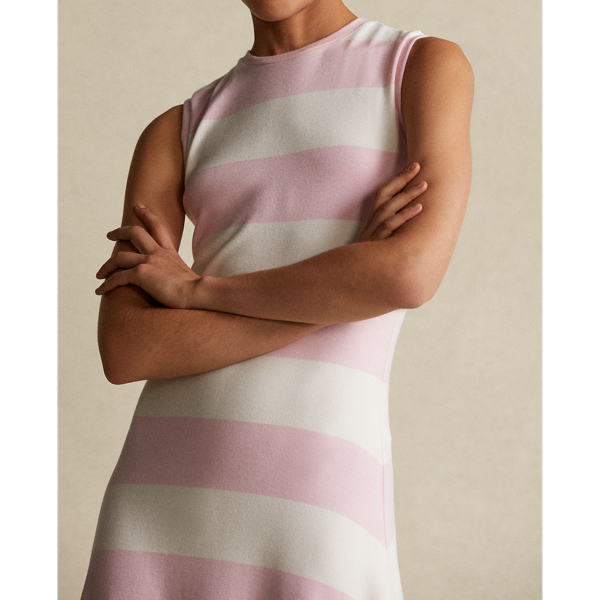 Striped Sleeveless Dress Polo Ralph Lauren in Bathpink/ Deckwash White 5
