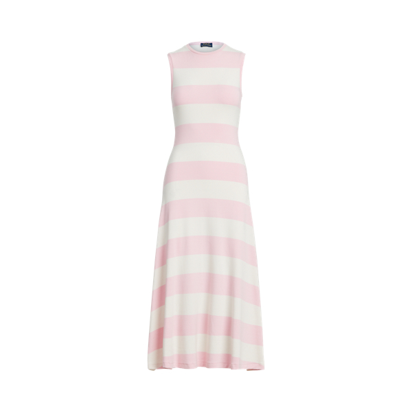 Ralph lauren pink and white striped dress online
