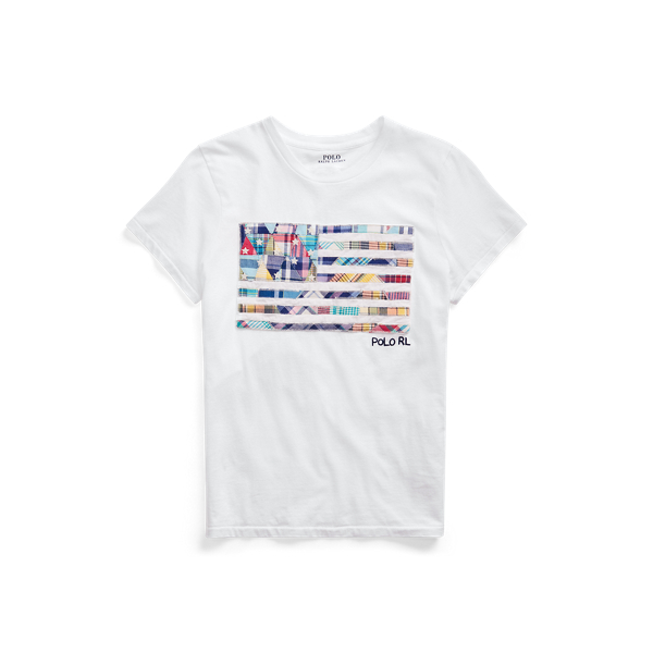 Madras-Flag Cotton Tee Polo Ralph Lauren 1