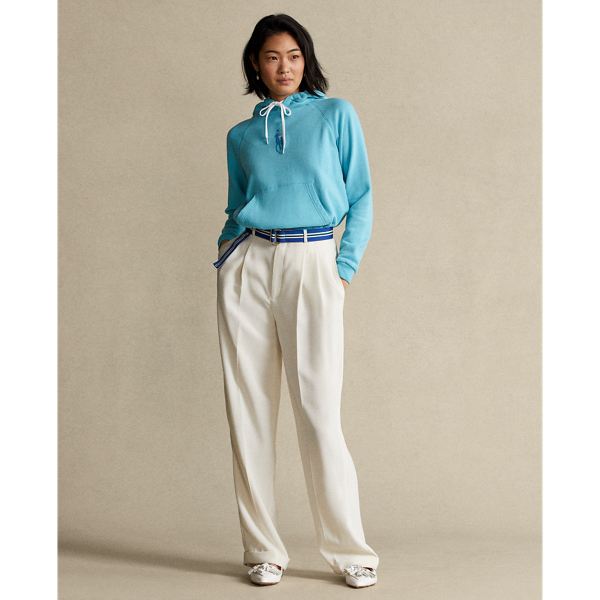 Sweat &agrave; capuche Big Pony molleton Polo Ralph Lauren en Turquoise parfait 3