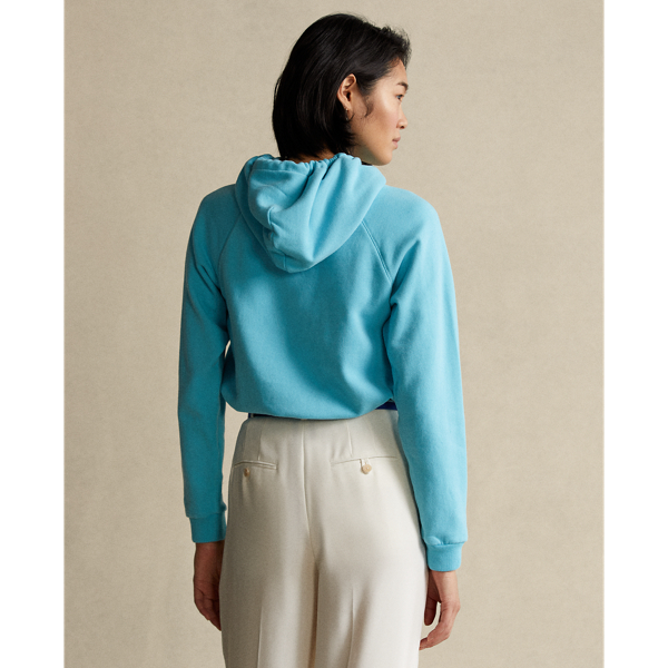 Sweat &agrave; capuche Big Pony molleton Polo Ralph Lauren en Turquoise parfait 4