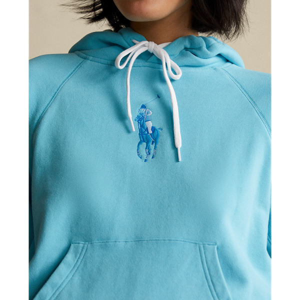 Sweat &agrave; capuche Big Pony molleton Polo Ralph Lauren en Turquoise parfait 5