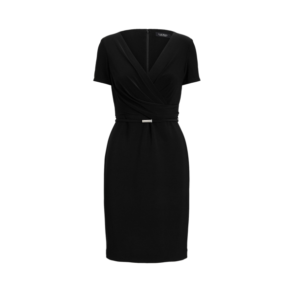 Surplice Matte Jersey Dress