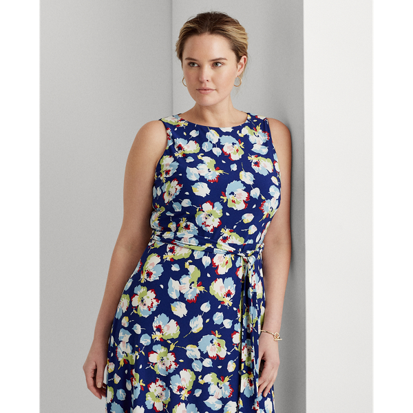 Sporting Royal/Blue/Multi Floral Jersey Dress Lauren Woman 3