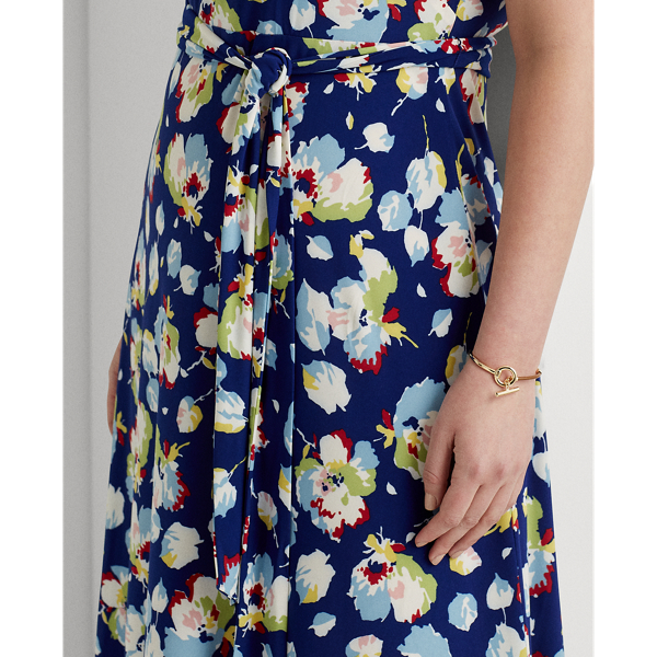 Sporting Royal/Blue/Multi Floral Jersey Dress Lauren Woman 5