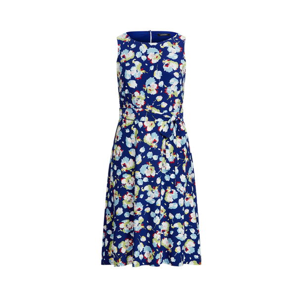 Sporting Royal/Blue/Multi Floral Jersey Dress Lauren Woman 2