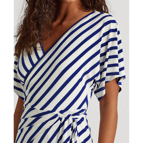 Cream/Royal Chevron Jersey Dress Lauren 6