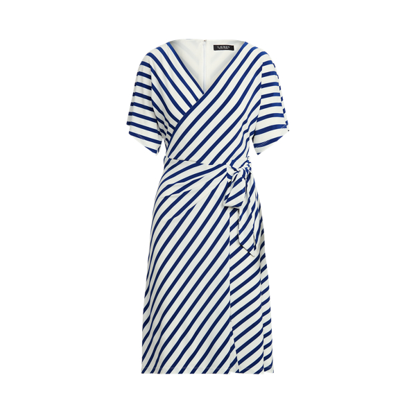 Cream/Royal Chevron Jersey Dress Lauren 2