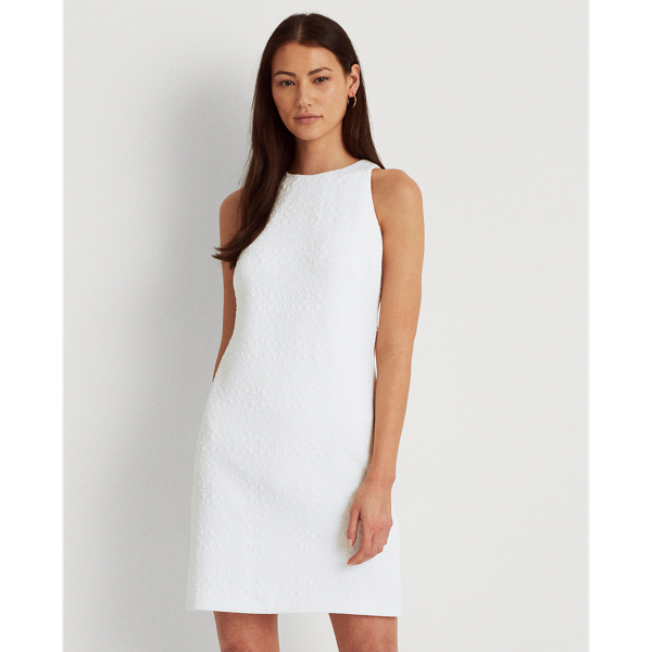 Lauren White Quilted Ponte Sleeveless Dress Lauren 4