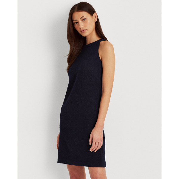 Lighthouse Navy Quilted Ponte Sleeveless Dress Lauren 4