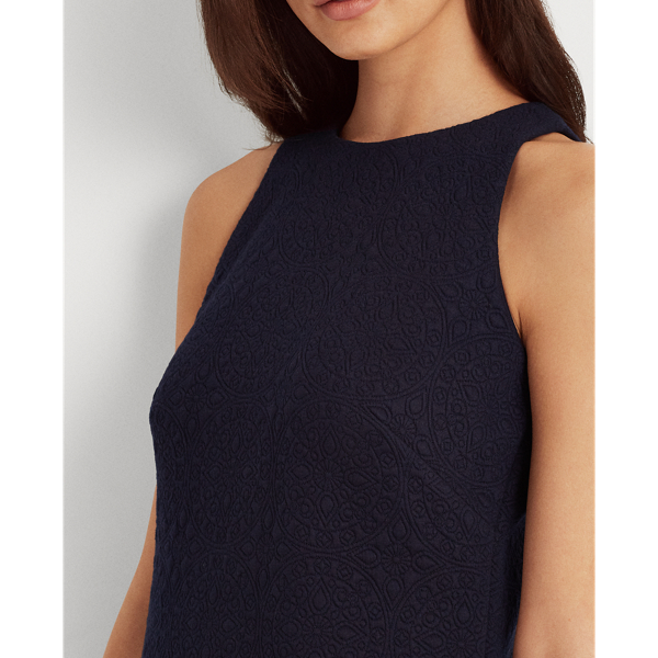 Lighthouse Navy Quilted Ponte Sleeveless Dress Lauren 6