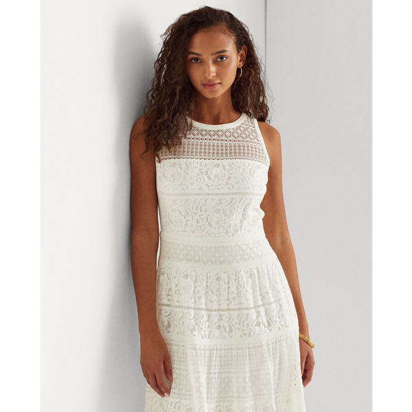Lauren White Lace Sleeveless Maxidress Lauren 4