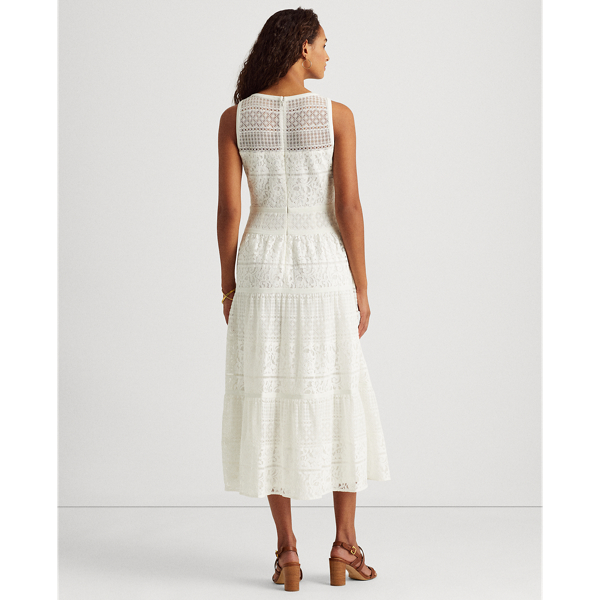 Lauren White Lace Sleeveless Maxidress Lauren 5