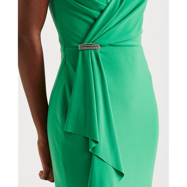Stem Ruffle-Trim Jersey Cocktail Dress Lauren 6