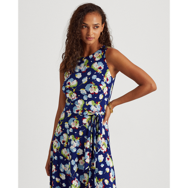 Sporting Royal/Blue/Multi Floral Jersey Dress Lauren 4