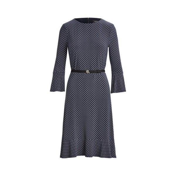 Batik Bell-Sleeve Jersey Dress Lauren 1