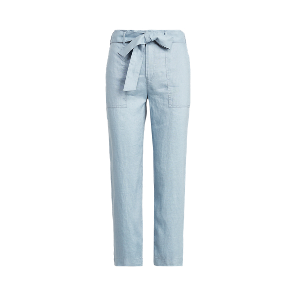 Belted Linen Trouser Lauren 1