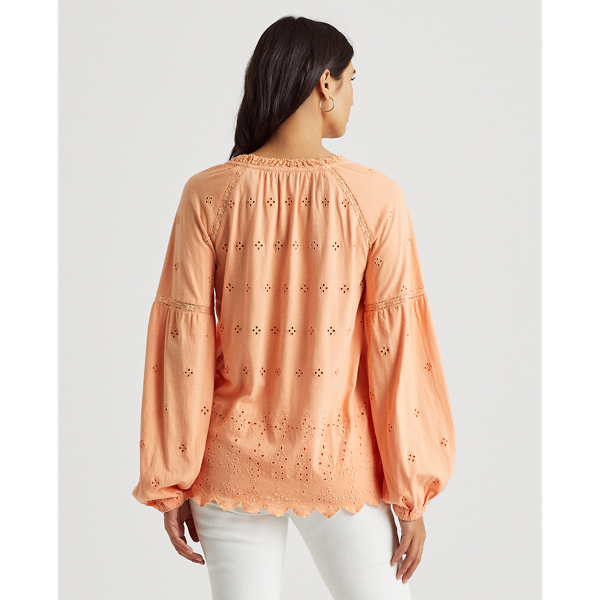 Shell Coral Eyelet Jersey Tunic Lauren 5