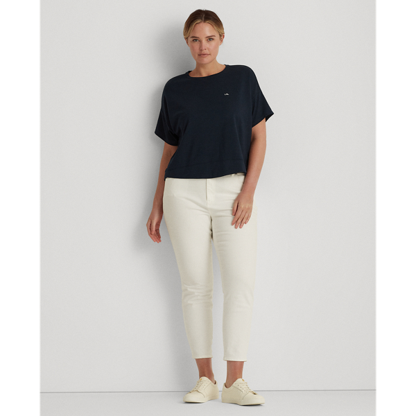 Lauren Navy Knit Short-Sleeve Top Lauren Woman 4