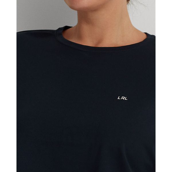 Lauren Navy Knit Short-Sleeve Top Lauren Woman 6