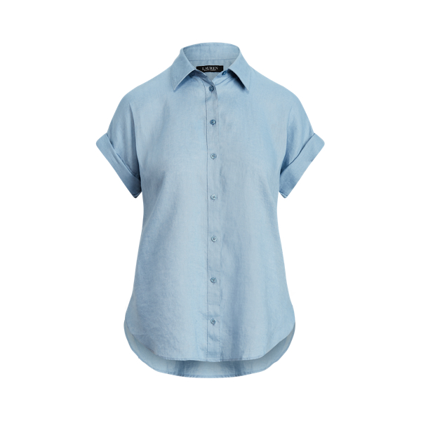 Chemise Relaxed Fit manches courtes lin Lauren en 1