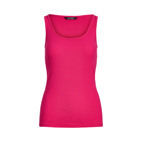Nouveau Bright Pink Stretch Cotton Tank Top Lauren 2
