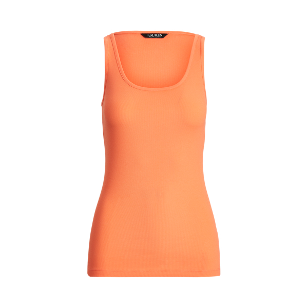 Coral Quartz Stretch Cotton Tank Top Lauren 2