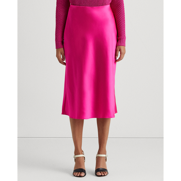 Nouveau Bright Pink Satin Skirt Lauren 4