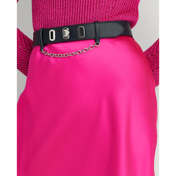 Nouveau Bright Pink Satin Skirt Lauren 6