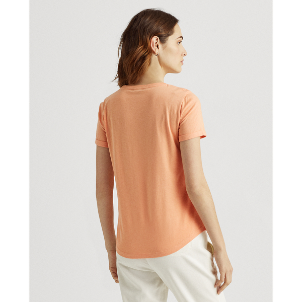 Shell Coral Sequined Logo Jersey Tee Lauren 5