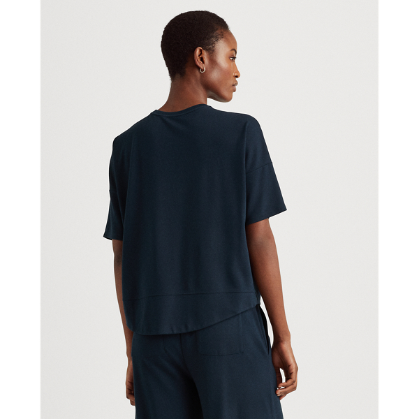 Lauren Navy Knit Short-Sleeve Top Lauren 5