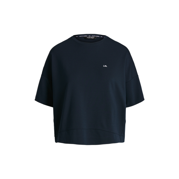 Lauren Navy Knit Short-Sleeve Top Lauren 2