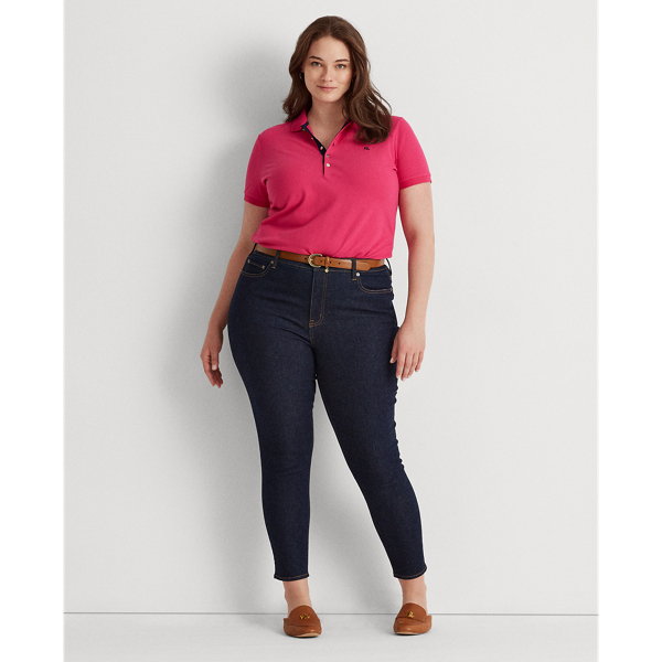 Nouveau Bright Pink Piqu&eacute; Polo Shirt Lauren Woman 4