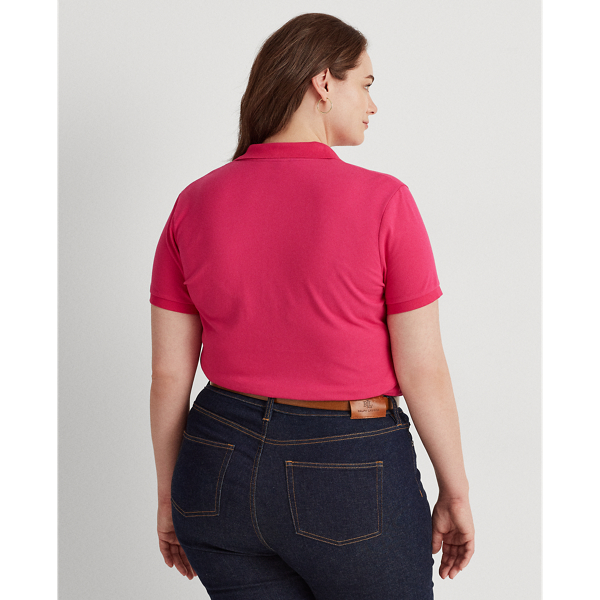Nouveau Bright Pink Piqu&eacute; Polo Shirt Lauren Woman 5