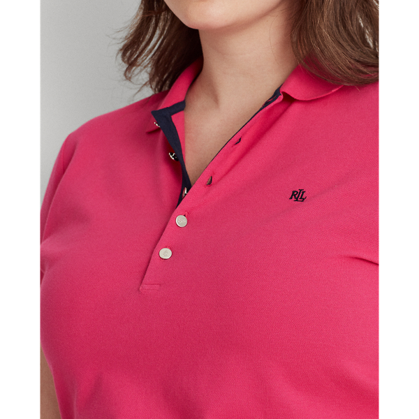 Nouveau Bright Pink Piqu&eacute; Polo Shirt Lauren Woman 6
