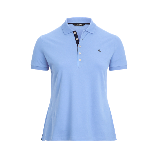 Cabana Blue Piqu&eacute; Polo Shirt Lauren Woman 2