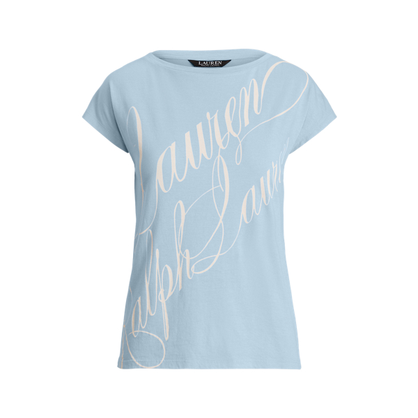 Dust Blue Logo Boatneck Tee Lauren 2