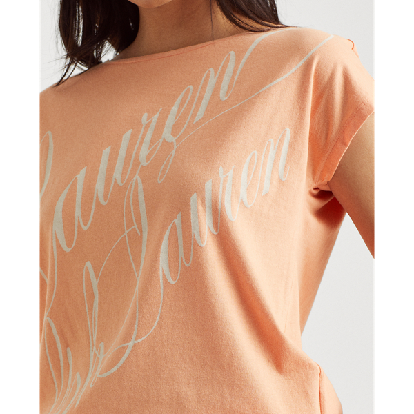 Shell Coral Logo Boatneck Tee Lauren 6