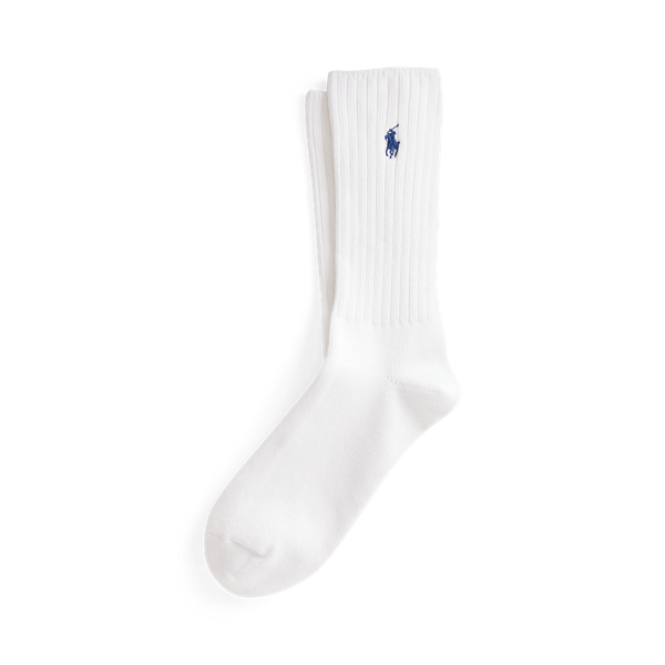 Signature Pony Cotton-Blend Crew Socks