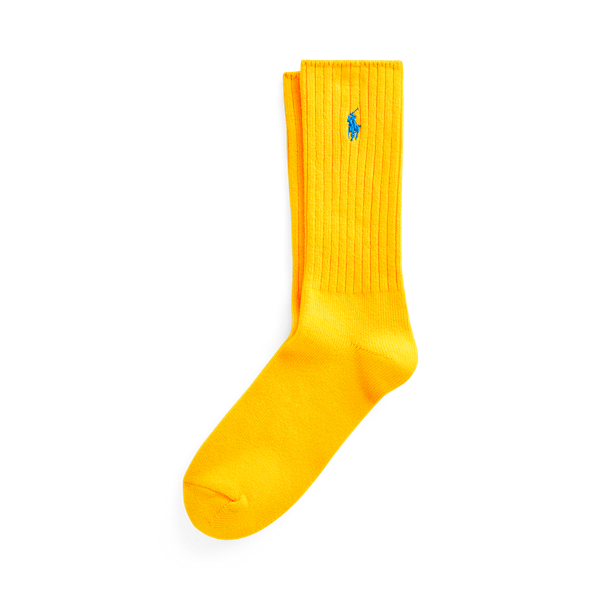 Yellow Signature Pony Cotton-Blend Crew Socks Polo Ralph Lauren 1