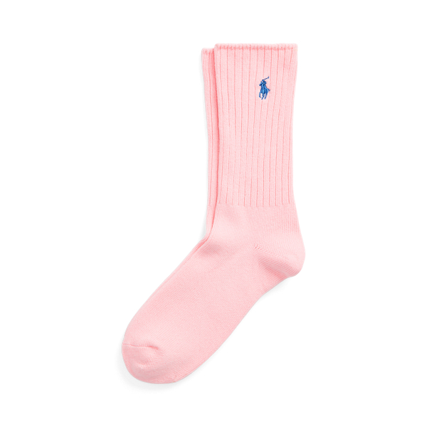 Signature Pony Cotton-Blend Crew Socks