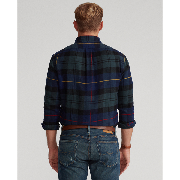 Green/Navy Multi Custom Fit Plaid Flannel Shirt Polo Ralph Lauren 4