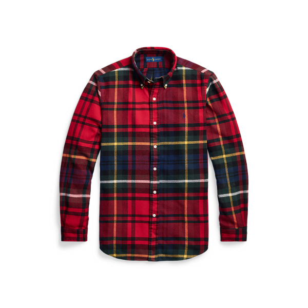 Custom Fit Plaid Flannel Shirt Polo Ralph Lauren w 1