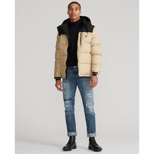 Classic Tan/ Polo Black Colour-Blocked Down Jacket Polo Ralph Lauren 4