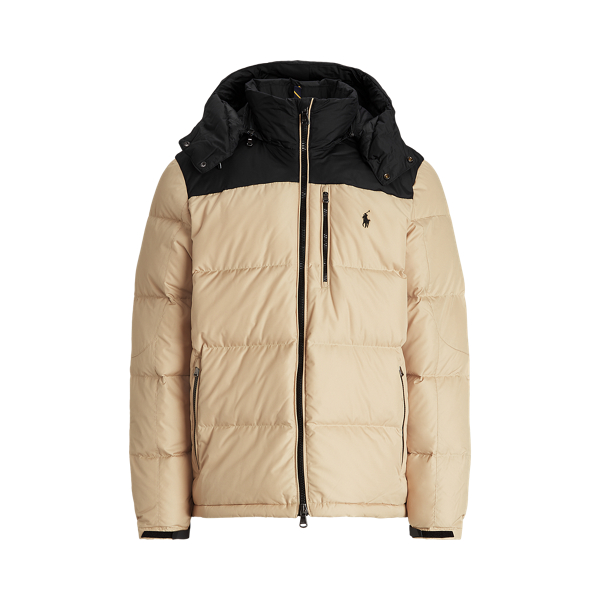 Classic Tan/ Polo Black Colour-Blocked Down Jacket Polo Ralph Lauren 2