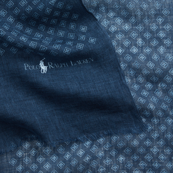 Indigo Lightweight Linen Scarf Polo Ralph Lauren 2