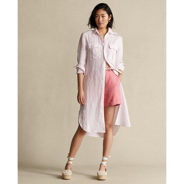 Striped Linen Shirtdress for Women Ralph Lauren UK