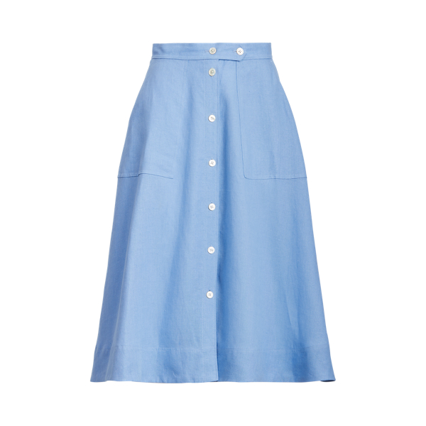 Buttoned Linen Skirt Polo Ralph Lauren 1