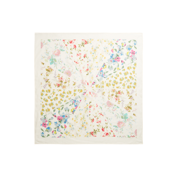 Cream Multi Floral Square Scarf Polo Ralph Lauren 2